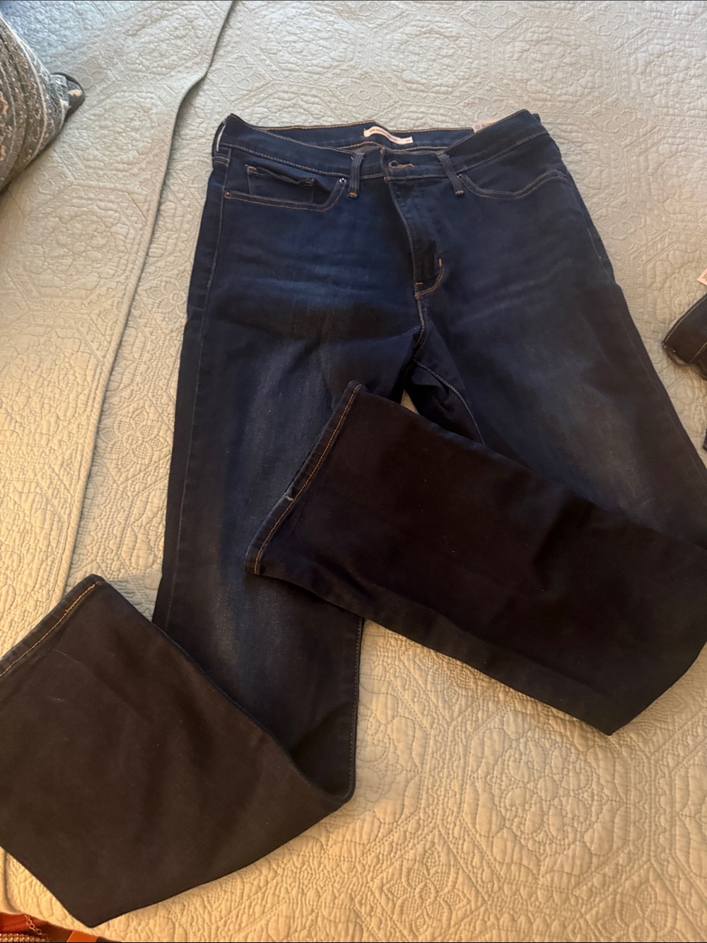 Dark Blue Women's Jeans - Classic Straight Leg